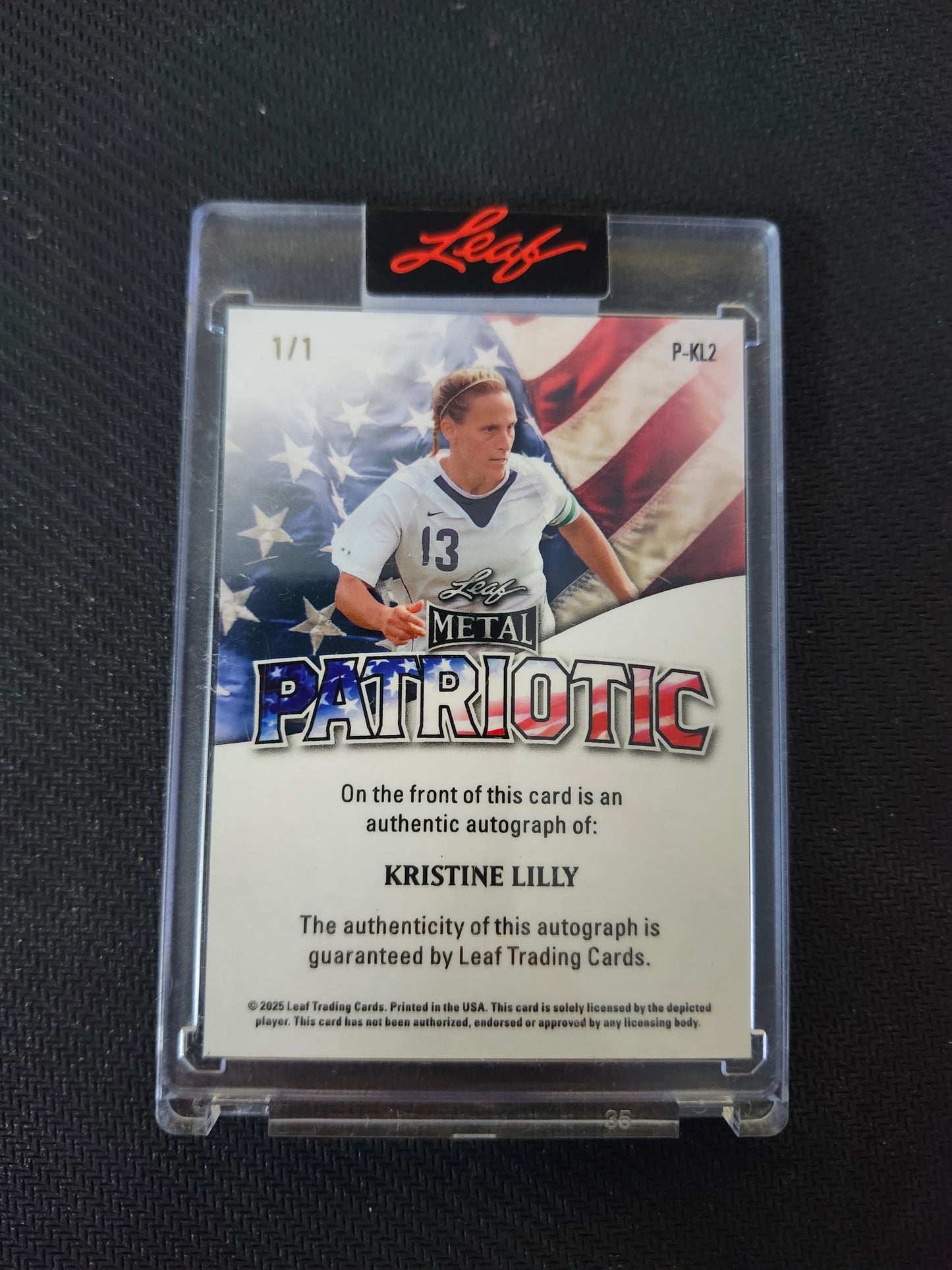 Leaf Metal Kristine Lilly 1/1 tradind card