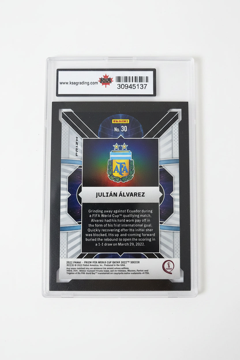 Julian Alvarez Mint 9 KSA graded sports card
