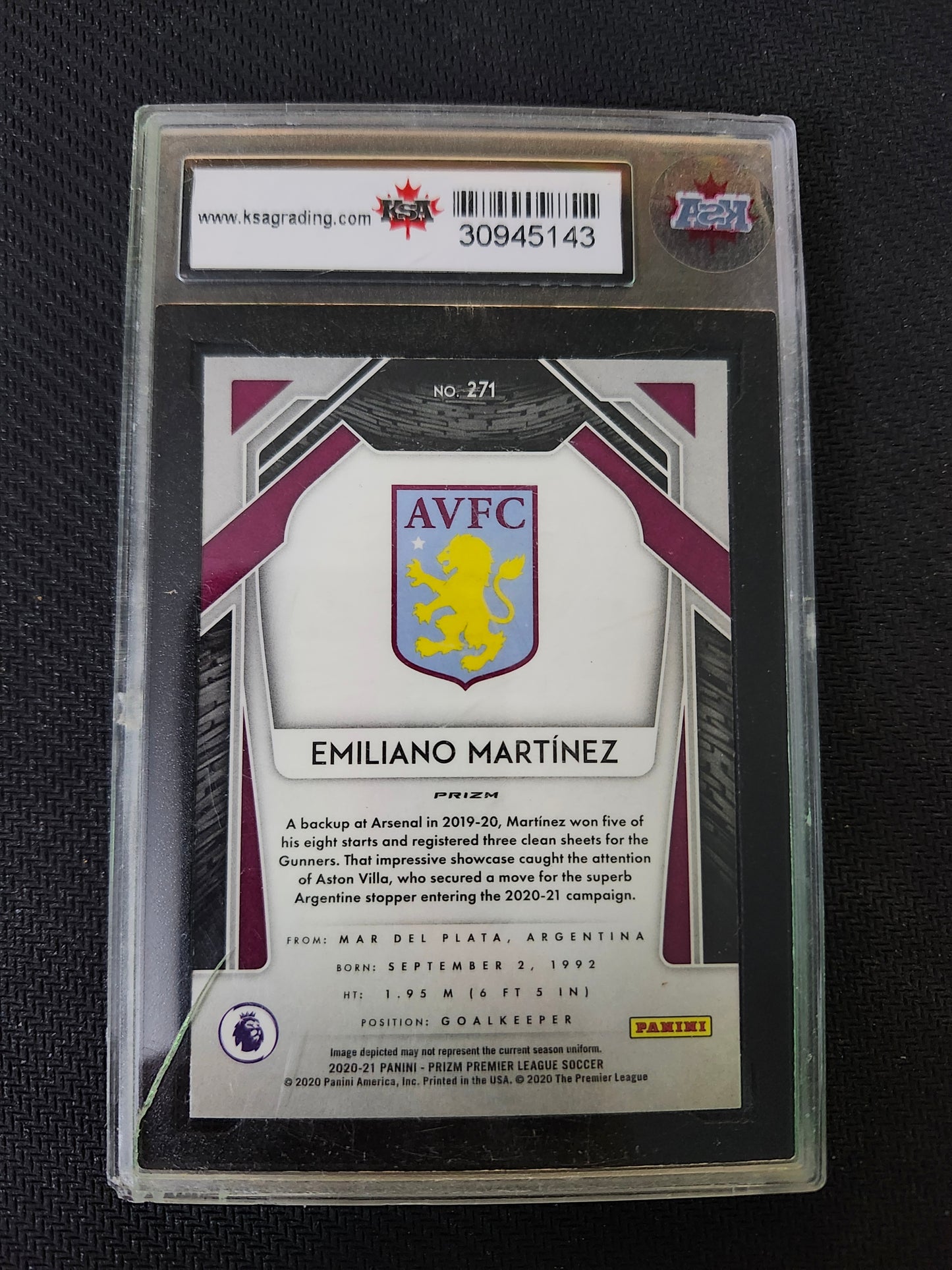 Emiliano Martinez KSA 9 Mint Trading Card