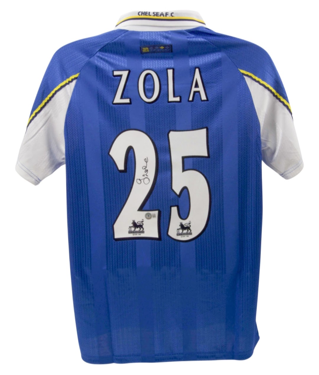 Gianfranco Zola signed Chelsea shirt (Becketts COA)