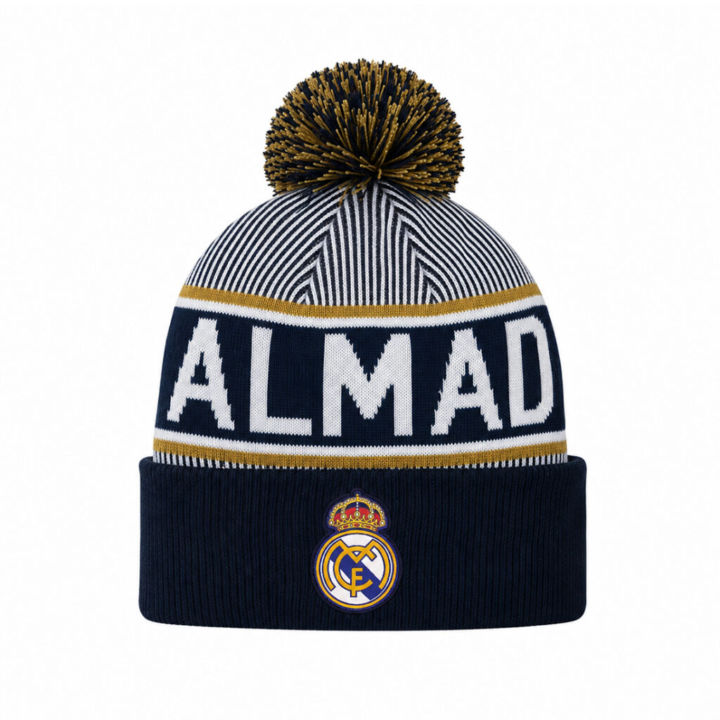 Real Madrid Multi Colour Pom Beanie