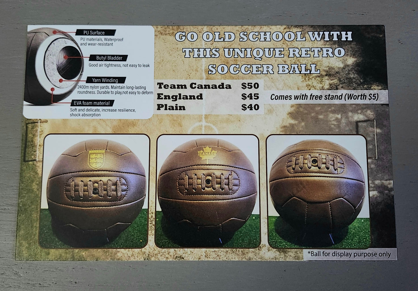Retro WC26 Display soccer ball 🇨🇦⚽️ LIMITED EDITION